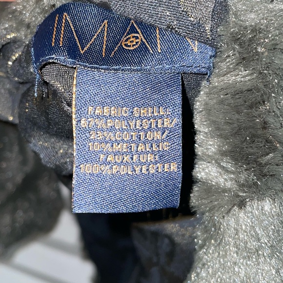 IMAN metallic black and dark green reversible coat - Picture 8 of 8